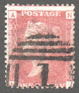 Great Britain Scott 33 Used Plate 170 - NA - Click Image to Close
